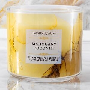 💎2/$30💎Bath & Body Works Mahogany Coconut “3” Wick Candle
